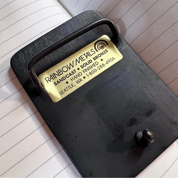 Rainbow Metals NWT Solid Bronze Saints Port Orchard Emboss 3D Belt Buckle Only - Picture 3 of 10